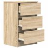 vidaXL Bedside Cabinet with 3 Drawers Sonoma Oak 39x35x65 cm