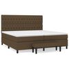 vidaXL Box Spring Bed with Mattress Dark Brown 200x200 cm Fabric