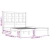 vidaXL Bed Frame without Mattress White 120x200 cm Solid Wood Pine