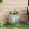 vidaXL Planter Silver 60 x 30 x 50 cm Galvanised Steel