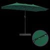 vidaXL Garden Parasol Green 385 x 209 x 244 cm Polyester