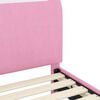 vidaXL Children's Bed Frame with Headboard Pink 90 x 190 cm Fabric