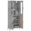 vidaXL Highboard Concrete Grey 69.5x34x180 cm Engineered Wood