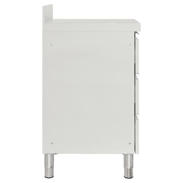 vidaXL Commercial Kitchen Cabinets with 3 Drawers 2 pcs 50x60x96 cm