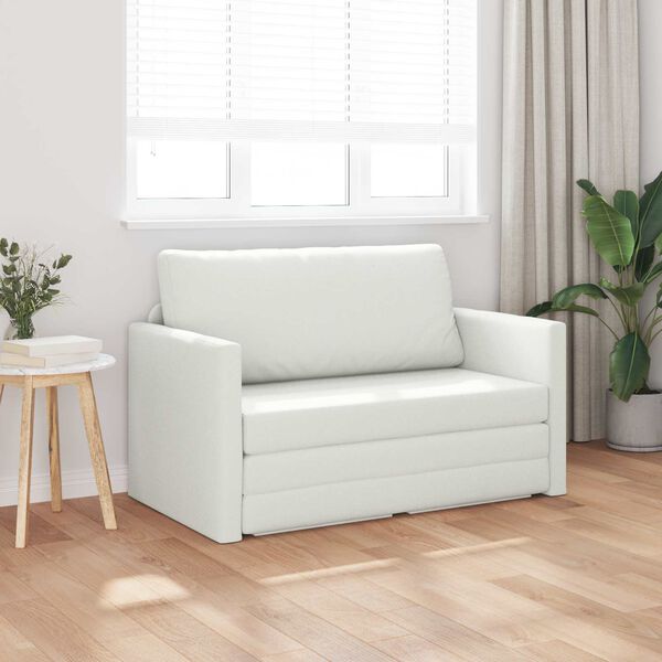 vidaXL Folding Sofa Bed White 124 x 71 x 78 cm PVC