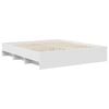vidaXL Bed Frame with Headboard White 200 x 200 cm Engineered Wood