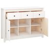 vidaXL Sideboard White 100x35x74,5 cm Solid Wood Pine