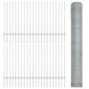 vidaXL Fence with Post Silver 1 x 100 m Steel