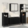 vidaXL Bathroom Furniture Set 4 pcs Black Oak Engineered Wood