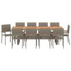 vidaXL Garden Dining Set 11 pcs Grey Poly rattan