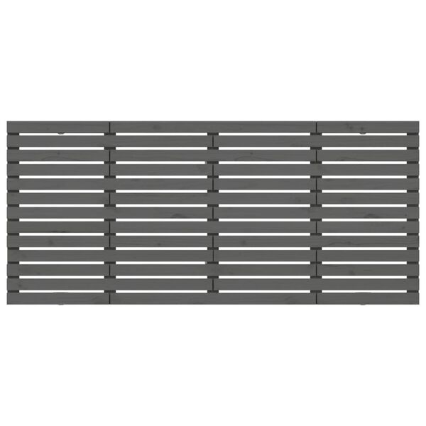 vidaXL Wall Headboard Grey 166x3x91.5 cm Solid Wood Pine