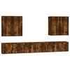 vidaXL 8 Piece TV Cabinet Set Smoked Oak Engineered Wood
