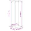 vidaXL Firewood Rack White 25x25x80 cm Cold-rolled steel
