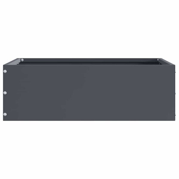 vidaXL Lawn Edging 6 pcs Anthracite 40 x 40 x 13 cm Steel