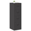 vidaXL File Cabinet 2 pcs Black 44 x 50 x 139 cm Cold-Rolled Steel
