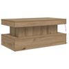 vidaXL Coffee Table with LED Lights Artisian Oak 90x50x40 cm