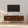 vidaXL 3 Piece TV Cabinet Set Smoked Oak Engineered Wood