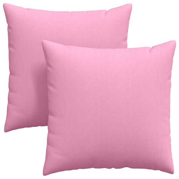 vidaXL Sofa Pillows 2 pcs Pink 80 x 80 cm Fabric
