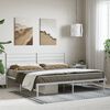 vidaXL Metal Bed Frame without Mattress with Headboard White 180x200cm