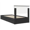 vidaXL Storage Bed with Headboard Black 75 x 190 cm Engineered Wood