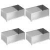 vidaXL Lawn Edging 4 pcs 100 x 60 x 35 cm Steel Silver