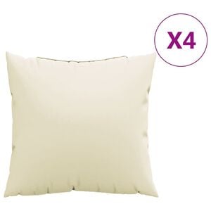 vidaXL Sofa Cushions 4 pcs Cream 60x60 cm Fabric