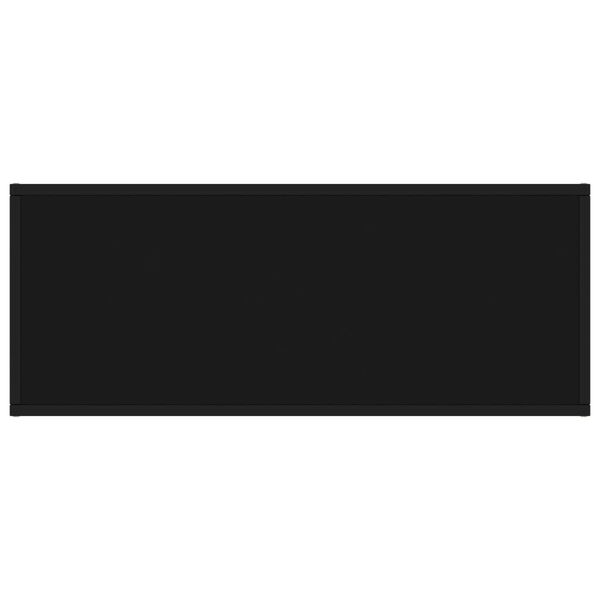 vidaXL TV Cabinet Black with Black Glass 100x40x40 cm