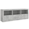 vidaXL Sideboard with LED Lights Concrete Grey 181.5x37x67 cm