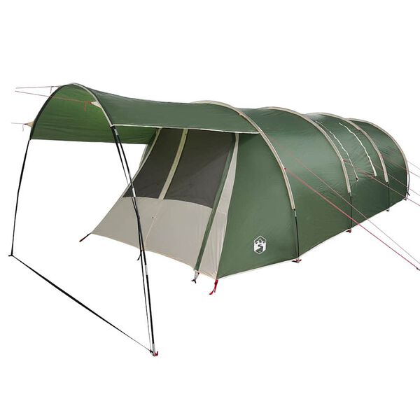 vidaXL Tunnel Tent with Roof Green and White 740 x 370 x 220 cm