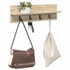 vidaXL Wall-Mounted Coat Rack Sonoma Oak 60 x 10.5 x 18 cm