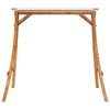 vidaXL Swing Frame with Cream Roof Solid Bent Wood with Teak Finish