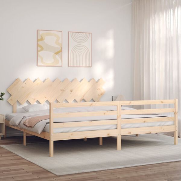 vidaXL Bed Frame without Mattress 200x200 cm Solid Wood