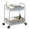 vidaXL Storage Trolley 2-Tier Transparent 37x28x43.5 cm Acrylic