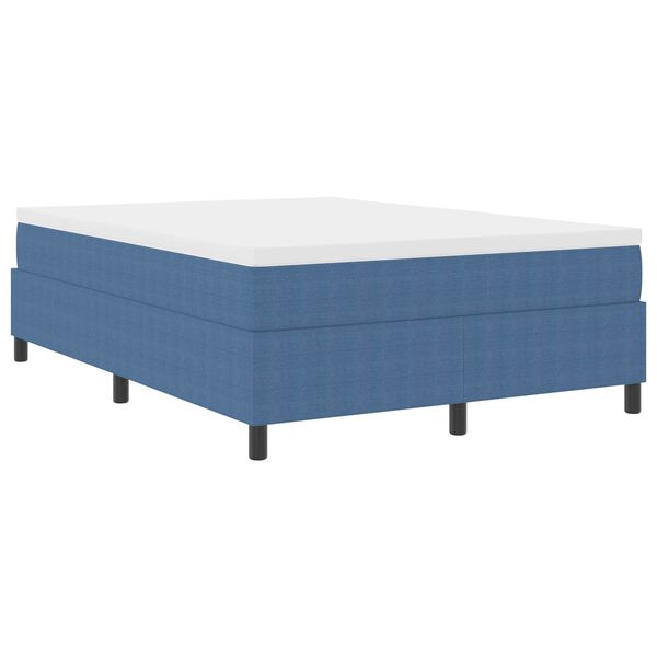 vidaXL Platform Bed Frame Blue 160 x 200 cm Fabric