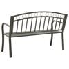 vidaXL Garden Bench Grey 120 cm Steel
