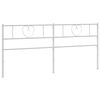 vidaXL Metal Replace Headboard White 200 cm
