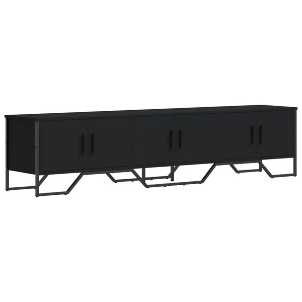 vidaXL TV Cabinet Black 180x34x41 cm Engineered Wood