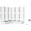 vidaXL Garden Planter 5 pcs White 120 x 120 x 126 cm PP