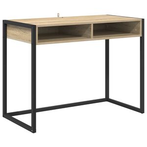 vidaXL Desk with Storage Sonoma 100 x 50 x 75 cm Engineered Wood
