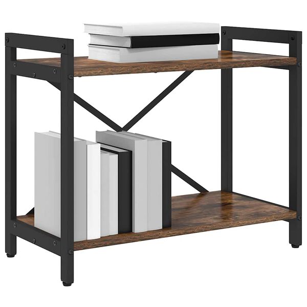 vidaXL Bookshelf Smoked Oak 60 x 30 x 50 cm Engineered Wood