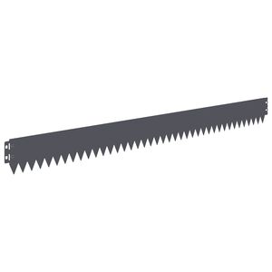 vidaXL Lawn Edging 20 pcs 103 x 10 cm Steel Anthracite