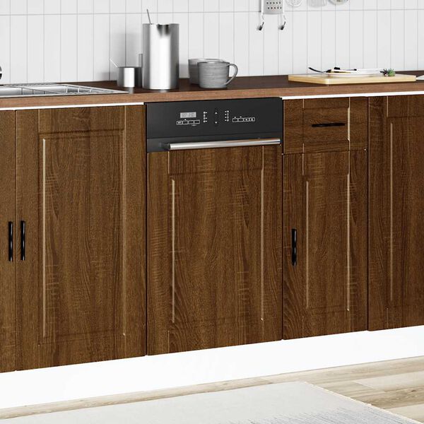 vidaXL Dishwasher Panel Porto Brown Oak 45x1,5x67 cm Engineered Wood