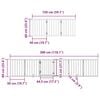 vidaXL Dog Gate with Door Foldable 15 Panels Black 750 cm Poplar Wood