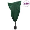 vidaXL Frost Protection Plant Fleece Covers 10 pcs Green 0.8 x 1.2 m