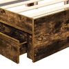 vidaXL Storage Bed with Drawer Smoked Oak 200 x 200 cm Engineered Wood