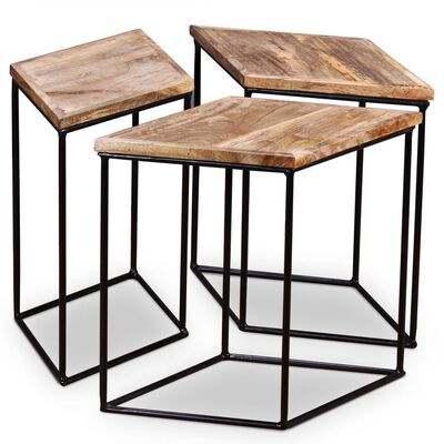 vidaXL Coffee Table Solid Mango Wood 56x48x40 cm