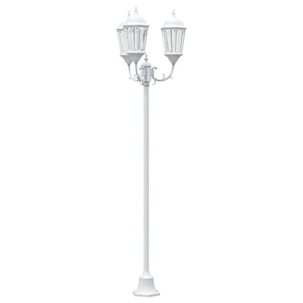 vidaXL Garden Light White 57 x 49 x 241 cm Aluminium and Glass