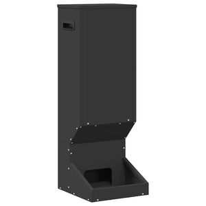 vidaXL Deer Feeder Black 28 x 30 x 80 cm 3 kg Cold-Rolled Steel