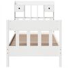 vidaXL Bed Frame without Mattress White 90x190 cm Single Solid Wood Pine