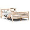 vidaXL Bed Frame with Headboard without Mattress White 160x200 cm